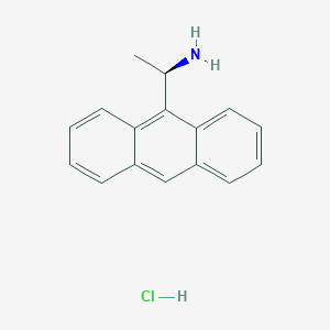 molecular formula C16H16ClN B15228445 (1R)-1-anthracen-9-ylethanamine;hydrochloride 