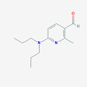 molecular formula C13H20N2O B15228450 6-(Dipropylamino)-2-methylnicotinaldehyde 