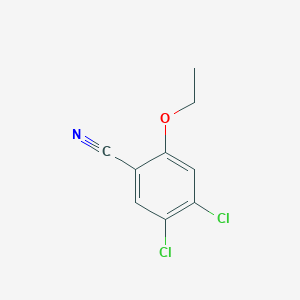 molecular formula C9H7Cl2NO B15228458 4,5-Dichloro-2-ethoxybenzonitrile 