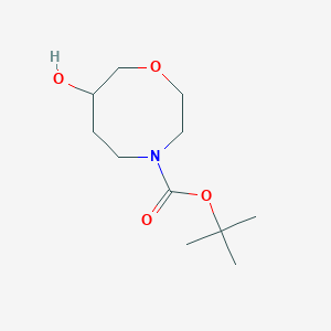 molecular formula C11H21NO4 B15228468 tert-Butyl 7-hydroxy-1,4-oxazocane-4-carboxylate 