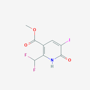 Methyl 2-(difluoromethyl)-5-iodo-6-oxo-1,6-dihydropyridine-3-carboxylate