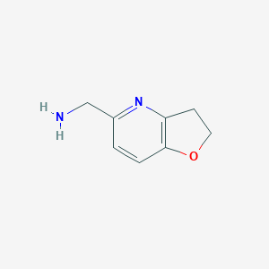 molecular formula C8H10N2O B15228496 (2,3-Dihydrofuro[3,2-b]pyridin-5-yl)methanamine 