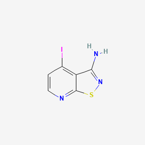 molecular formula C6H4IN3S B15228523 4-Iodoisothiazolo[5,4-b]pyridin-3-amine 