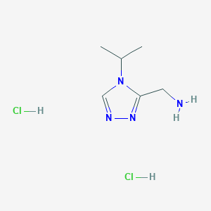 molecular formula C6H14Cl2N4 B1522860 [4-(异丙基)-4H-1,2,4-三唑-3-基]甲胺二盐酸盐 CAS No. 1258651-61-4