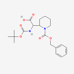 molecular formula C20H28N2O6 B15228605 N-Boc-2-(1-Cbz-2-Piperidinyl)-DL-glycine 