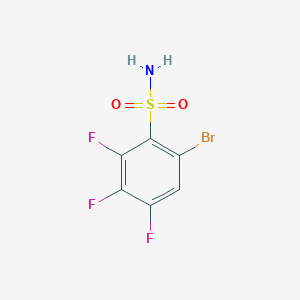 molecular formula C6H3BrF3NO2S B15228635 6-Bromo-2,3,4-trifluorobenzenesulfonamide 