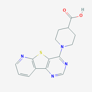 1-(8-thia-3,5,10-triazatricyclo[7.4.0.02,7]trideca-1(9),2(7),3,5,10,12-hexaen-6-yl)piperidine-4-carboxylic acid