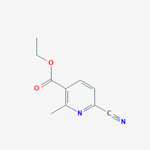 molecular formula C10H10N2O2 B15228677 Ethyl 6-cyano-2-methylnicotinate 