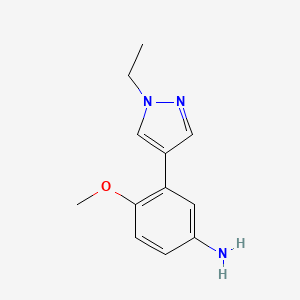 3-(1-Ethyl-1H-pyrazol-4-yl)-4-methoxyaniline