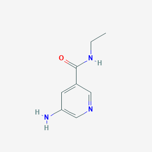 molecular formula C8H11N3O B15228700 5-Amino-N-ethylnicotinamide 