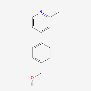 molecular formula C13H13NO B15228705 (4-(2-Methylpyridin-4-yl)phenyl)methanol CAS No. 1349718-66-6