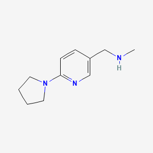 molecular formula C11H17N3 B15228720 N-Methyl-1-(6-(pyrrolidin-1-yl)pyridin-3-yl)methanamine 