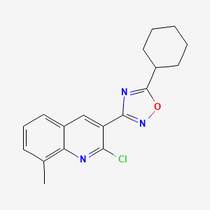 3-(2-Chloro-8-methylquinolin-3-yl)-5-cyclohexyl-1,2,4-oxadiazole