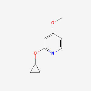 molecular formula C9H11NO2 B15228733 2-Cyclopropoxy-4-methoxypyridine 