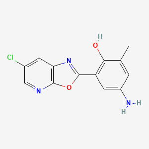 4-Amino-2-(6-chlorooxazolo[5,4-b]pyridin-2-yl)-6-methylphenol