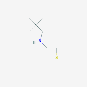 molecular formula C10H21NS B15228765 2,2-Dimethyl-N-neopentylthietan-3-amine 