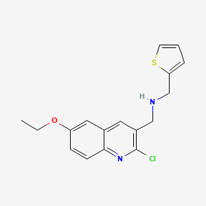 molecular formula C17H17ClN2OS B15228771 1-(2-Chloro-6-ethoxyquinolin-3-yl)-N-(thiophen-2-ylmethyl)methanamine 