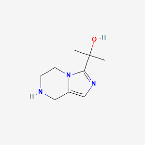 molecular formula C9H15N3O B15228788 2-(5,6,7,8-Tetrahydroimidazo[1,5-a]pyrazin-3-yl)propan-2-ol 