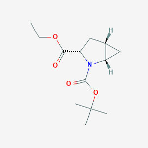 molecular formula C13H21NO4 B1522879 (1S,3S,5S)-2-叔丁基 3-乙基 2-氮杂双环[3.1.0]己烷-2,3-二羧酸酯 CAS No. 214193-11-0
