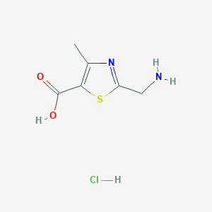 molecular formula C6H9ClN2O2S B1522883 2-(氨基甲基)-4-甲基-1,3-噻唑-5-羧酸盐酸盐 CAS No. 878744-20-8