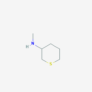 molecular formula C6H13NS B15228834 N-Methyltetrahydro-2H-thiopyran-3-amine 