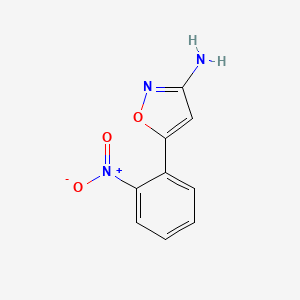 molecular formula C9H7N3O3 B15228843 5-(2-Nitrophenyl)isoxazol-3-amine 