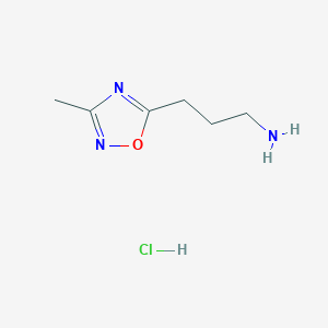 3-(3-Methyl-1,2,4-oxadiazol-5-yl)propan-1-amine hydrochloride