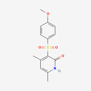 3-((4-Methoxyphenyl)sulfonyl)-4,6-dimethylpyridin-2(1H)-one