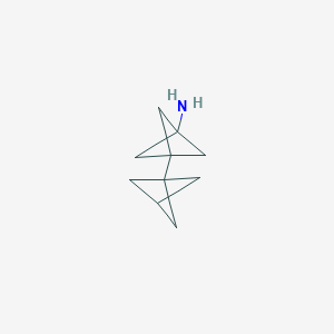 molecular formula C10H15N B15228865 3-{Bicyclo[1.1.1]pentan-1-yl}bicyclo[1.1.1]pentan-1-amine 