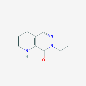 molecular formula C9H13N3O B15228866 7-Ethyl-1,2,3,4-tetrahydropyrido[2,3-d]pyridazin-8(7H)-one 