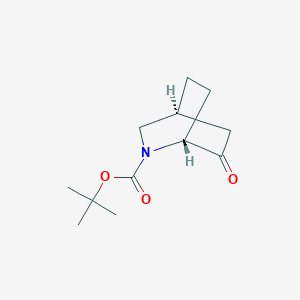 molecular formula C12H19NO3 B15228874 tert-butyl (1R,4S)-6-oxo-2-azabicyclo[2.2.2]octane-2-carboxylate 