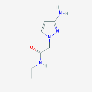 molecular formula C7H12N4O B1522888 2-(3-氨基-1H-吡唑-1-基)-N-乙基乙酰胺 CAS No. 1183004-18-3