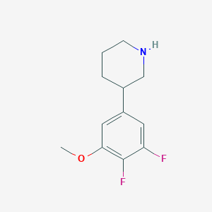 molecular formula C12H15F2NO B15228880 3-(3,4-Difluoro-5-methoxyphenyl)piperidine 