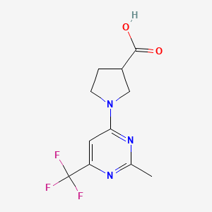 molecular formula C11H12F3N3O2 B15228885 1-(2-Methyl-6-(trifluoromethyl)pyrimidin-4-yl)pyrrolidine-3-carboxylic acid 