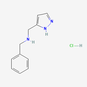 molecular formula C11H14ClN3 B1522889 苄基(1H-吡唑-3-基甲基)胺盐酸盐 CAS No. 1258650-90-6