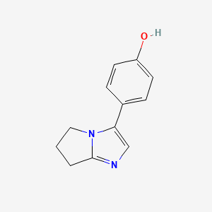 molecular formula C12H12N2O B15228892 4-(6,7-Dihydro-5H-pyrrolo[1,2-a]imidazol-3-yl)phenol 