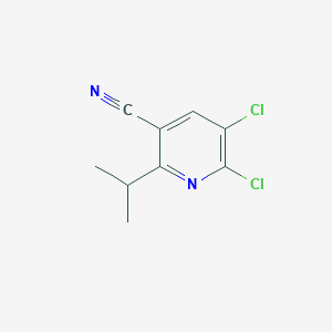 molecular formula C9H8Cl2N2 B15228898 5,6-Dichloro-2-isopropylnicotinonitrile 