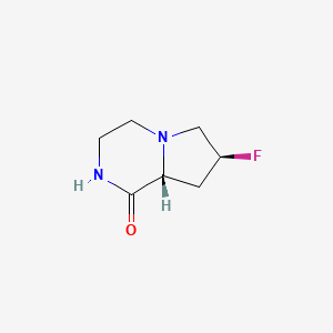 molecular formula C7H11FN2O B15228900 (7S,8aR)-7-Fluorohexahydropyrrolo[1,2-a]pyrazin-1(2H)-one 