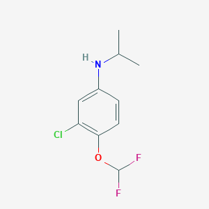 molecular formula C10H12ClF2NO B15228920 3-Chloro-4-(difluoromethoxy)-N-isopropylaniline 