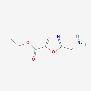 molecular formula C7H10N2O3 B15228944 Ethyl 2-(aminomethyl)oxazole-5-carboxylate 