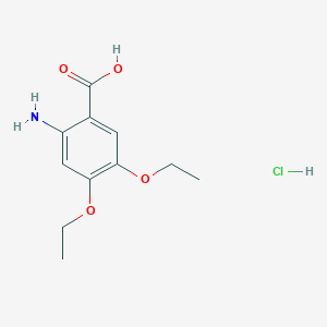 molecular formula C11H16ClNO4 B1522895 2-氨基-4,5-二乙氧基苯甲酸盐酸盐 CAS No. 1258641-18-7