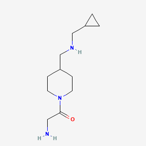 molecular formula C12H23N3O B15228958 2-Amino-1-(4-(((cyclopropylmethyl)amino)methyl)piperidin-1-yl)ethanone 