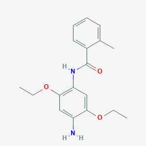 molecular formula C18H22N2O3 B15228996 N-(4-amino-2,5-diethoxyphenyl)-2-methylbenzamide 