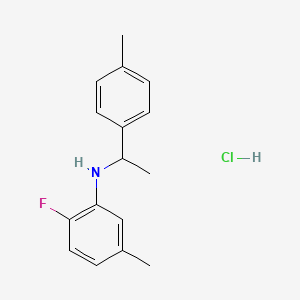 2-fluoro-5-methyl-N-[1-(4-methylphenyl)ethyl]aniline hydrochloride