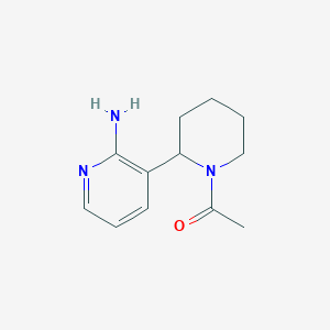 molecular formula C12H17N3O B15229020 1-(2-(2-Aminopyridin-3-yl)piperidin-1-yl)ethanone 