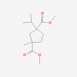 molecular formula C13H22O4 B15229039 Dimethyl 1-isopropyl-3-methylcyclopentane-1,3-dicarboxylate 