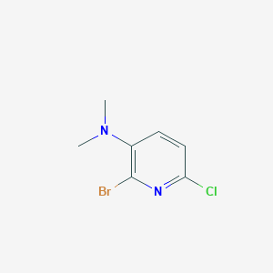 molecular formula C7H8BrClN2 B15229057 2-Bromo-6-chloro-N,N-dimethylpyridin-3-amine CAS No. 1256810-50-0