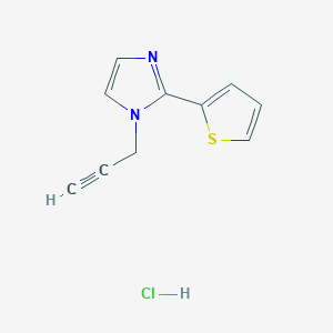 molecular formula C10H9ClN2S B1522906 1-(prop-2-yn-1-yl)-2-(thiophen-2-yl)-1H-imidazole hydrochloride CAS No. 1269151-75-8