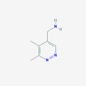 molecular formula C7H11N3 B15229079 (5,6-Dimethylpyridazin-4-yl)methanamine 