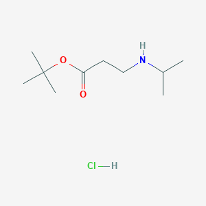 molecular formula C10H22ClNO2 B1522908 Tert-butyl 3-[(propan-2-yl)amino]propanoate hydrochloride CAS No. 1251922-80-1